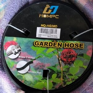 Black Garden Hose with Brass Fittings